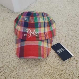 Polo by Ralph Lauren Logo Embroidered Madras Hat.